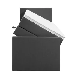 Boxspring met opbergruimte en voetbord Liv egaal - antraciet - 90x200cm