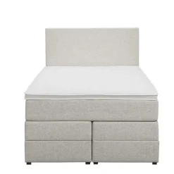 Boxspring met opbergruimte Liv egaal - ecru - 120x200 cm