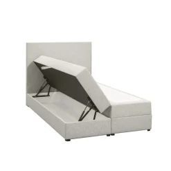 Boxspring met opbergruimte Liv egaal - ecru - 120x200 cm
