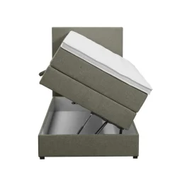 Boxspring met opbergruimte Liv egaal - groen - 90x200 cm