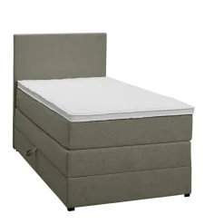 Boxspring met opbergruimte Liv egaal - groen - 90x200 cm
