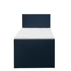 Boxspring met voetbord Liv egaal - blauw - 90x200 cm - ronde poot