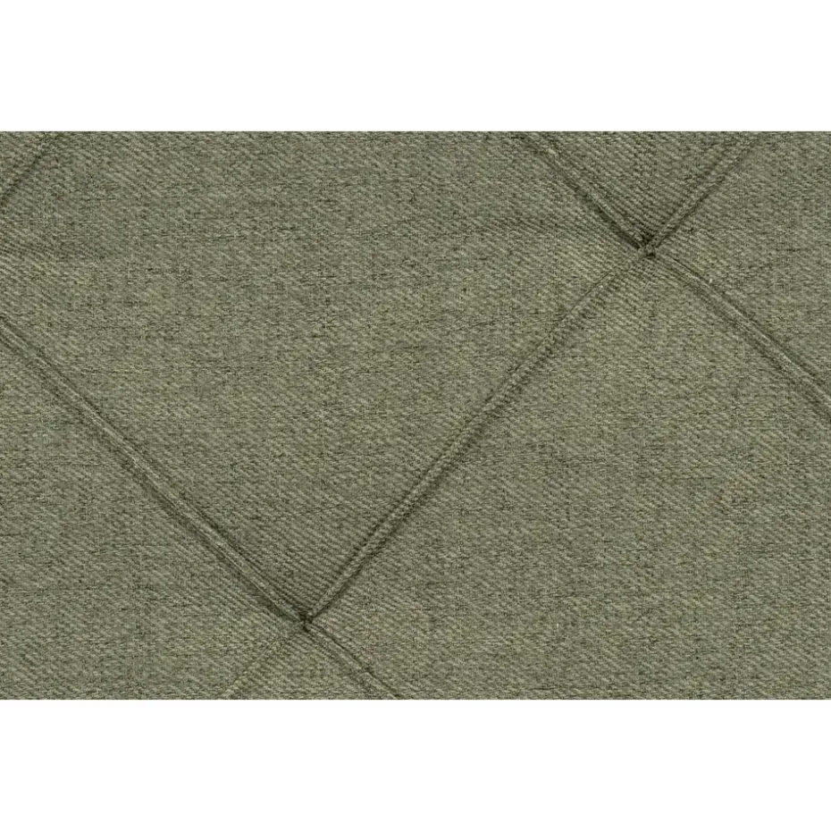 Boxspring met voetbord Liv geruit - groen - 140x200 cm - slanke poot