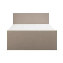 Boxspring met voetbord Liv egaal - beige - 160x200 cm - slanke poot