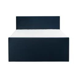 Boxspring met voetbord Liv egaal - blauw - 180x200 cm - slanke poot