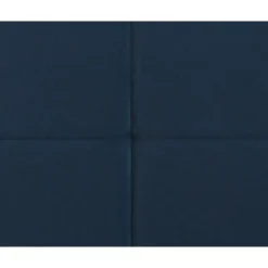 Boxspring met voetbord Liv geblokt - blauw - 120x200 cm - vierkante poot