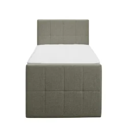 Boxspring met voetbord Liv geblokt - groen - 90x200 cm - slanke poot