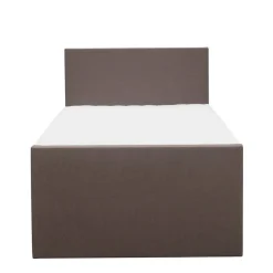 Boxspring met voetbord Liv egaal - donkerbruin - 120x200 cm - slanke poot