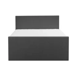 Boxspring met voetbord Liv egaal - antraciet - 160x200 cm - ronde poot