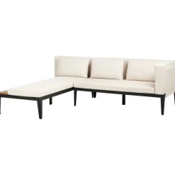 BRACCIANO - Loungeset 4-zits met ottomaan - Lichtbeige - Acaciahout