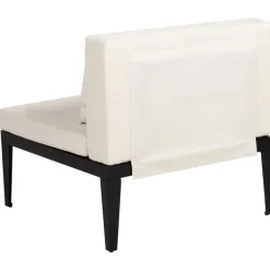 BRACCIANO - Loungeset 4-zits ottomaan - Lichtbeige - Acaciahout