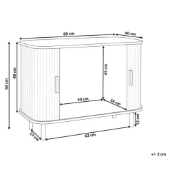 BRADLEY - Commode - Lichthout/Zwart - MDF