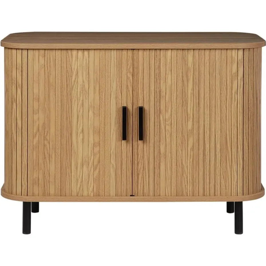 BRADLEY - Commode - Lichthout/Zwart - MDF