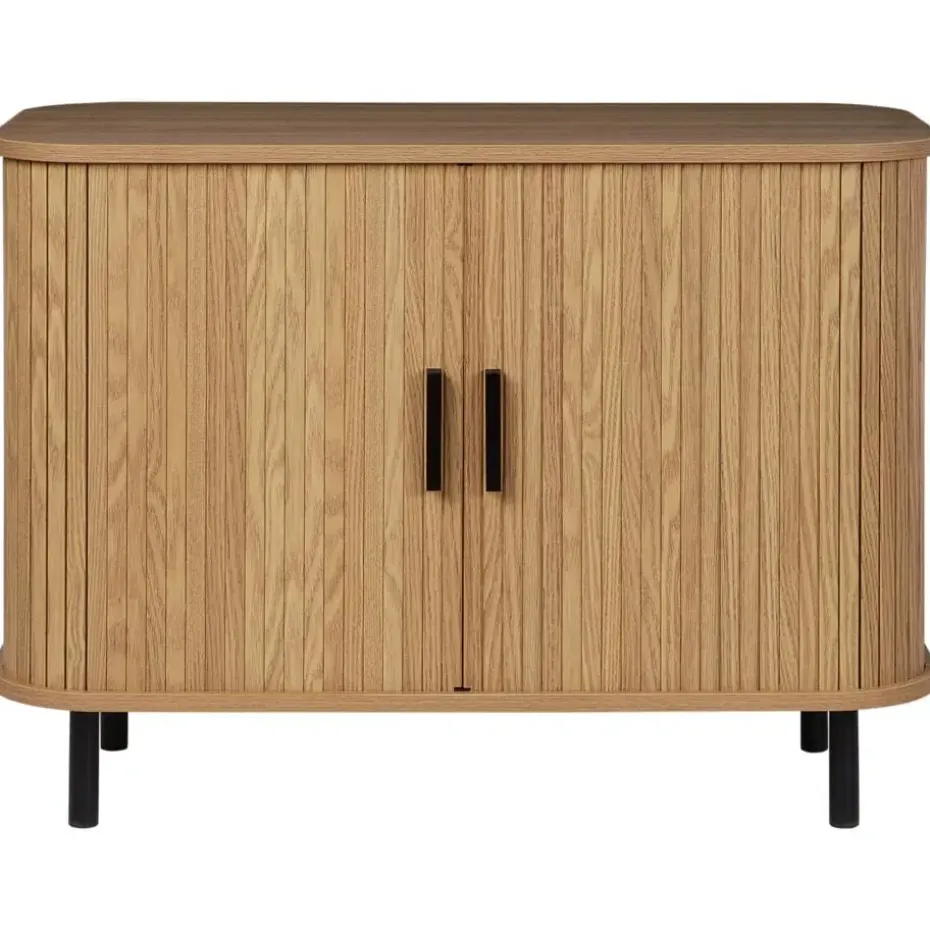 BRADLEY - Commode - Lichthout/Zwart - MDF