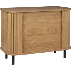 BRADLEY - Commode - Lichthout/Zwart - MDF