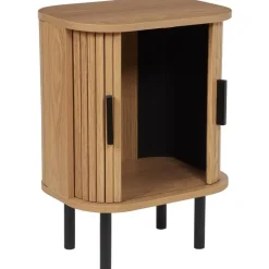 BRADLEY - Nachtkastje - Lichthout/Zwart - MDF