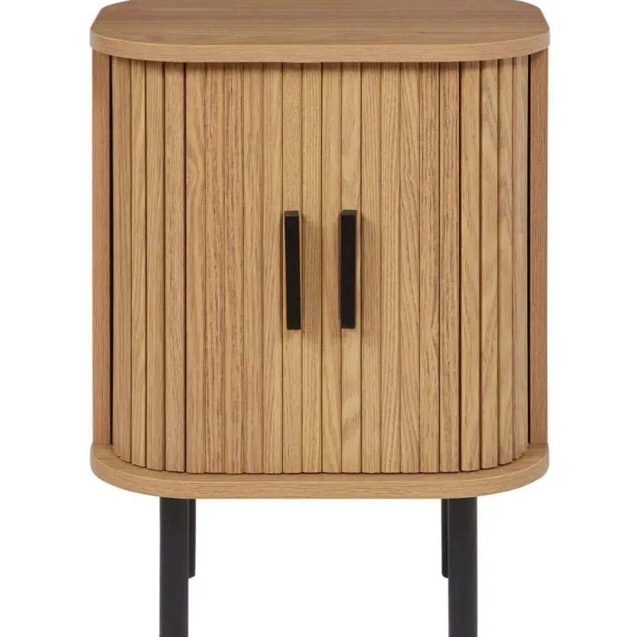 BRADLEY - Nachtkastje - Lichthout/Zwart - MDF