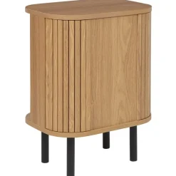 BRADLEY - Nachtkastje - Lichthout/Zwart - MDF