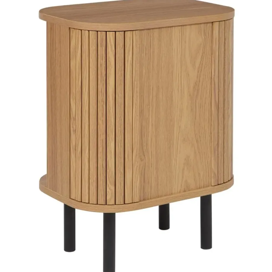 BRADLEY - Nachtkastje - Lichthout/Zwart - MDF