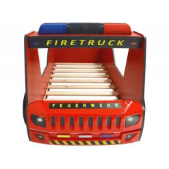 Brandweerbed peuterbed jongensbed rood 90 x 200 cm