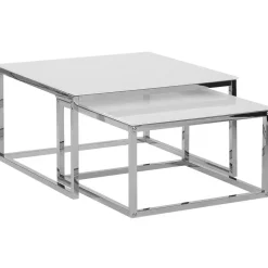 BREA - Salontafel - Wit - Veiligheidsglas