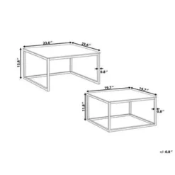 BREA - Salontafel - Wit - Veiligheidsglas