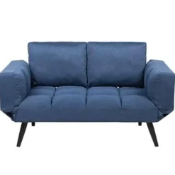 BREKKE - Slaapbank - Blauw - Polyester