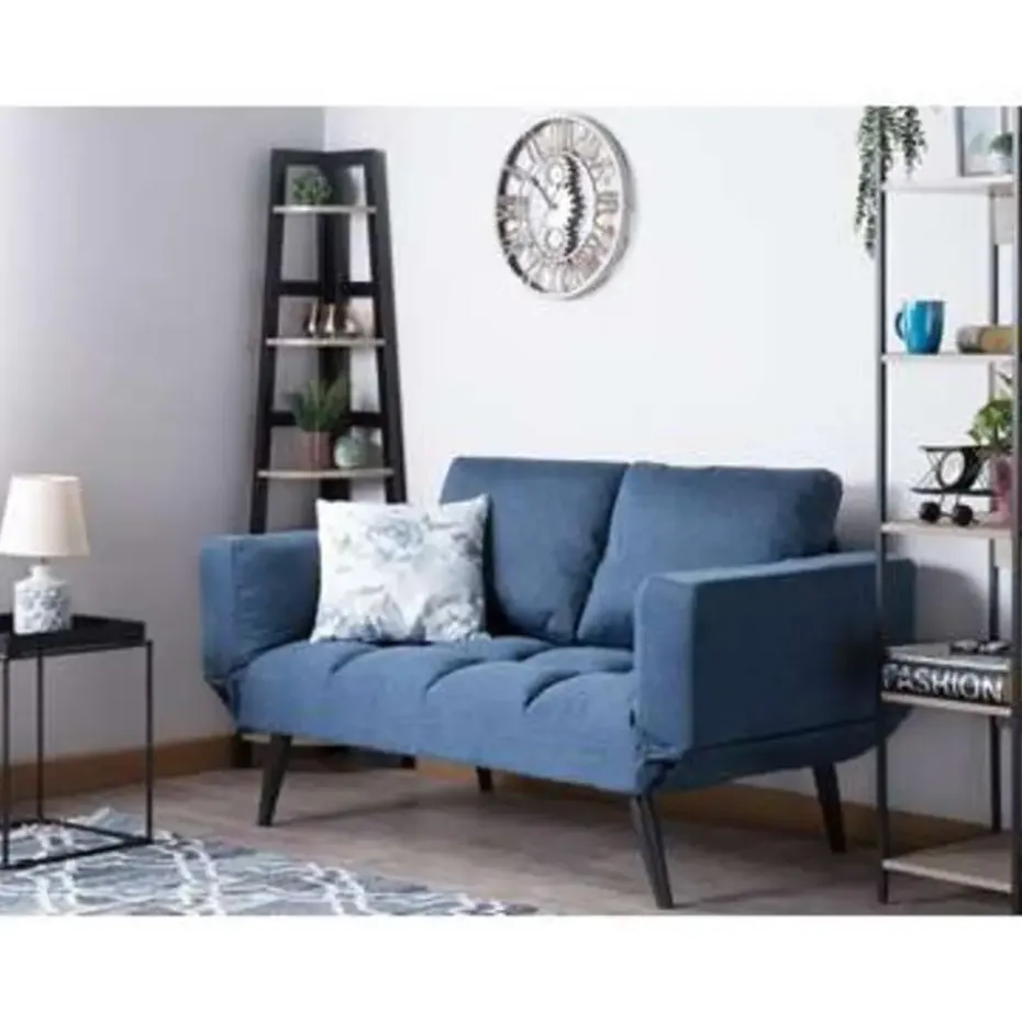 BREKKE - Slaapbank - Blauw - Polyester