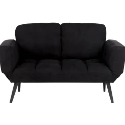 BREKKE - Slaapbank - Zwart - Polyester