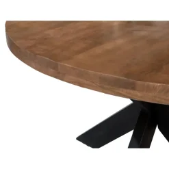 Brix - Eetkamertafel Brix Rond - 130 cm - Mangohout - Bruin