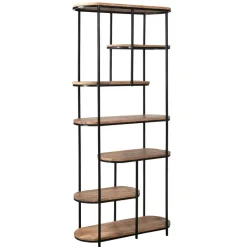 Brix - Kabinetkast Milou - 84x190cm - Marmer en Gecoat Staal - Bruin