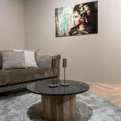 Brix - Salontafel Nova - Mangohout Marmer - 70x70x36