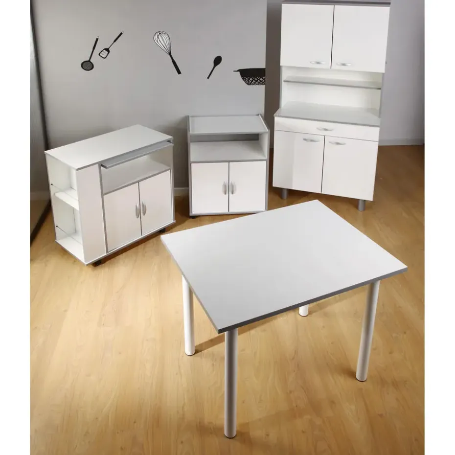 Buffetkast Easy 4 deuren & 1 lade - wit