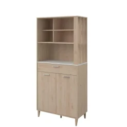 Buffetkast Galatee met 2 deuren & 1 lade - eikdecor/wit