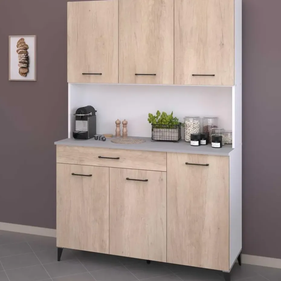 Buffetkast Maleficent met 6 deuren & 1 lade - eikdecor