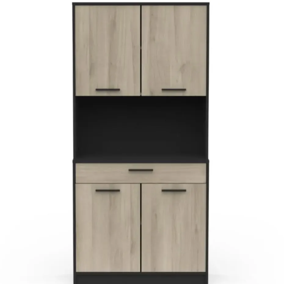 Buffetkast Romanie-Kronberg eik/matzwart