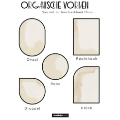 Buitenkleed Mono - Grijs/Wit - Dubbelzijdig - EVA Interior - 230 x 160 cm