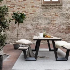 Buitenkleed Mono - Grijs/Wit - Dubbelzijdig - EVA Interior - 230 x 160 cm