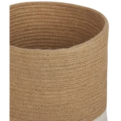 BULANIK - Mand set van 2 - Beige/Wit - Jute