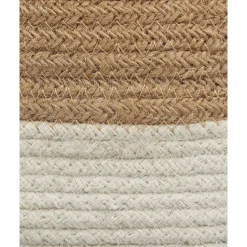 BULANIK - Mand set van 2 - Beige/Wit - Jute