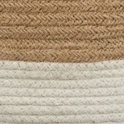 BULANIK - Mand set van 2 - Beige/Wit - Jute