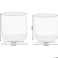 BULANIK - Mand set van 2 - Beige - Jute