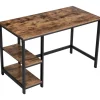Bureau Fabrice 120cm 2 legplanken - rustiek bruin/zwart