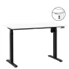 Bureau Homeworx zit/sta elektrisch verstelbaar - wit/zwart - 75/118x120x70 cm