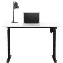 Bureau Homeworx zit/sta elektrisch verstelbaar - wit/zwart - 75/118x120x70 cm