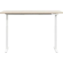 Bureau Homeworx zit/sta handmatig verstelbaar – eikenkleur/wit - 75/118x160x80 cm