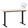 Bureau Homeworx zit/sta handmatig verstelbaar – eikenkleur/zwart - 75/118x120x70 cm