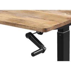 Bureau Homeworx zit/sta handmatig verstelbaar – mangohout/zwart - 75/118x120x70 cm