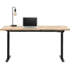 Bureau Homeworx zit/sta handmatig verstelbaar – mangohout/zwart - 75/118x160x80 cm