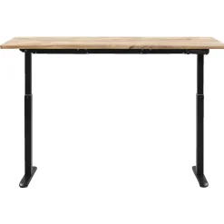 Bureau Homeworx zit/sta handmatig verstelbaar – mangohout/zwart - 75/118x160x80 cm